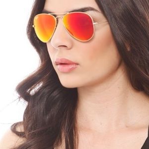 Ray Ban orange lens polarized sunglasses